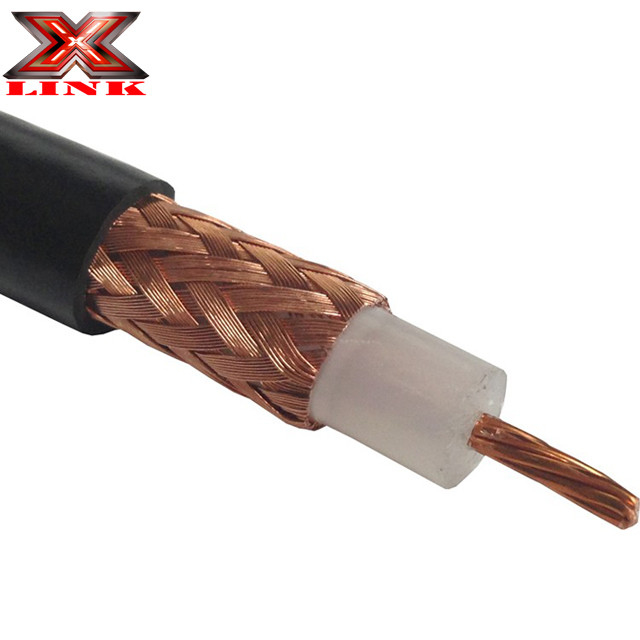 Düşük zayıflama RG213 Koaksi Kablosu 50 Ohm PVC Ceket ve Çıplak Bakır Pırıltı Koruma