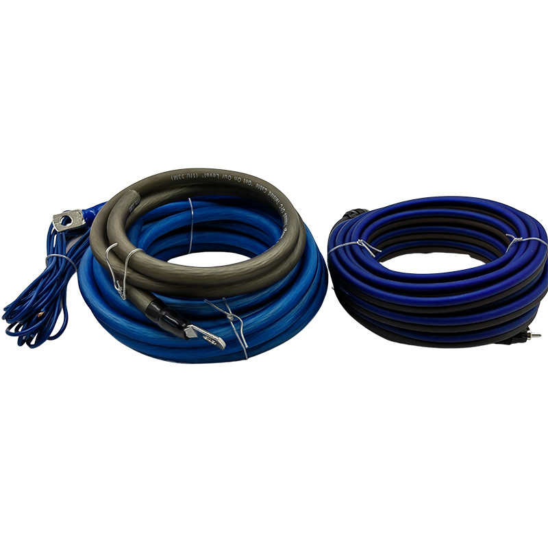 5.2m PVC Ceket High End 1/0 4 8 AWG Geuge Araba Ses Sistemleri için Araba Güçlendirici Kablolama Kiti